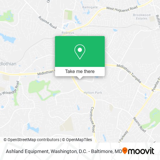 Ashland Equipment map