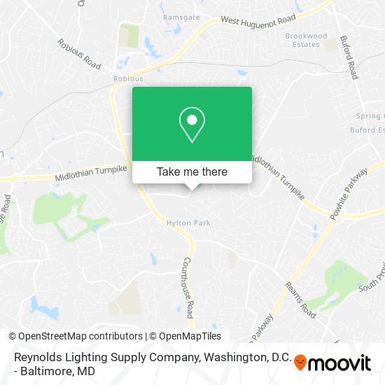 Reynolds Lighting Supply Company map