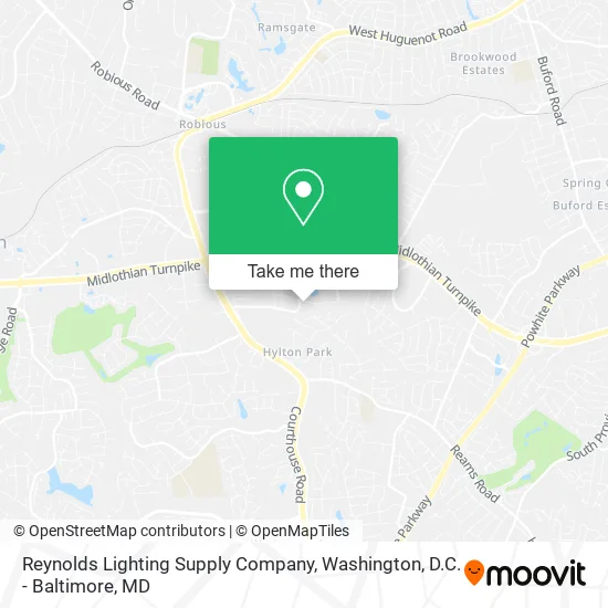 Mapa de Reynolds Lighting Supply Company