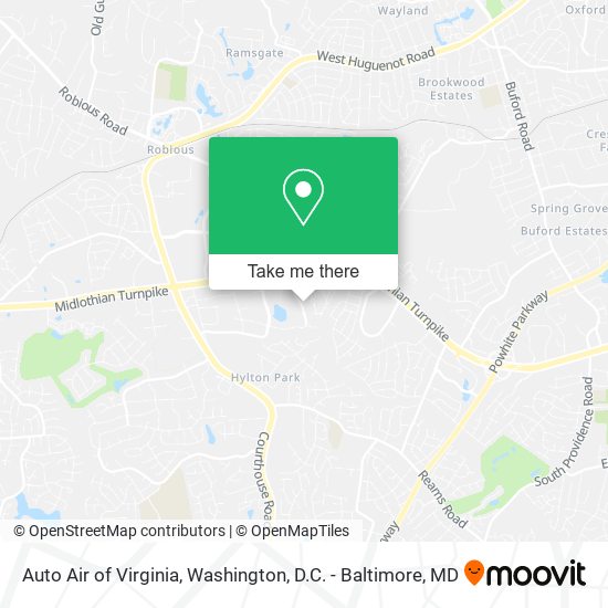 Auto Air of Virginia map