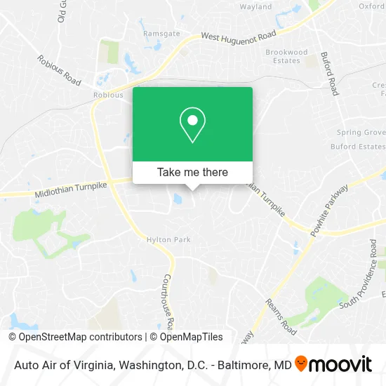 Auto Air of Virginia map