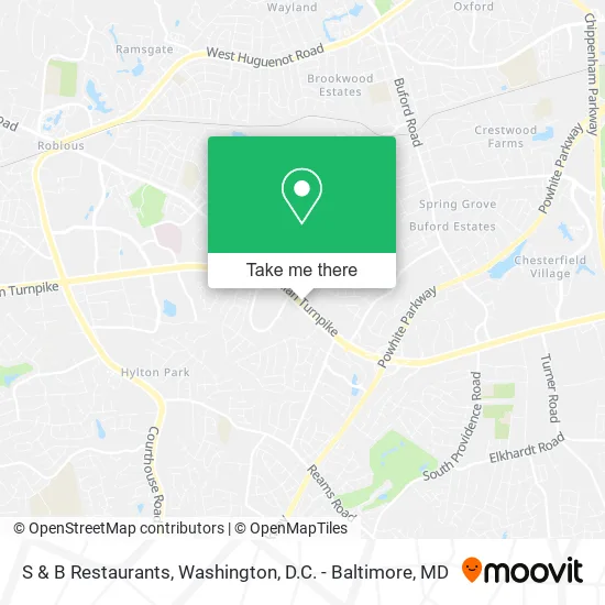 S & B Restaurants map