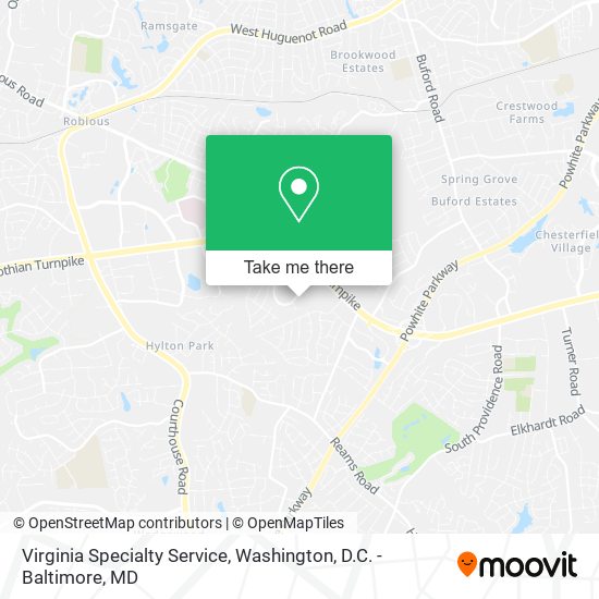 Mapa de Virginia Specialty Service