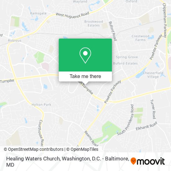 Mapa de Healing Waters Church