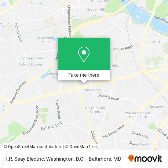 I.R. Seay Electric map