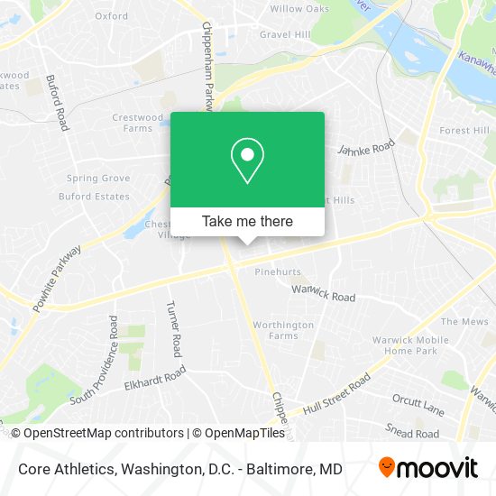Core Athletics map