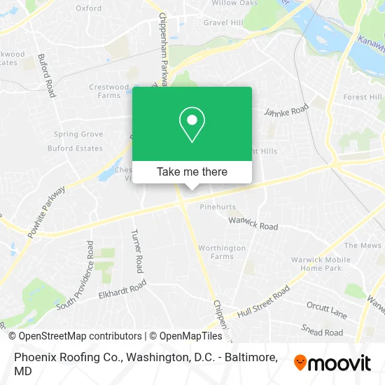 Phoenix Roofing Co. map