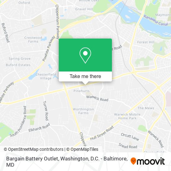 Mapa de Bargain Battery Outlet