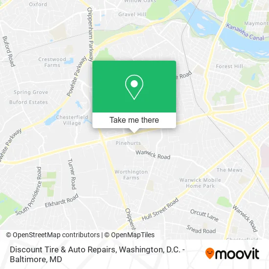 Discount Tire & Auto Repairs map