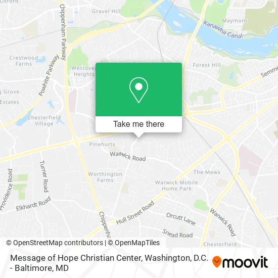 Mapa de Message of Hope Christian Center