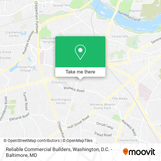Reliable Commercial Builders map