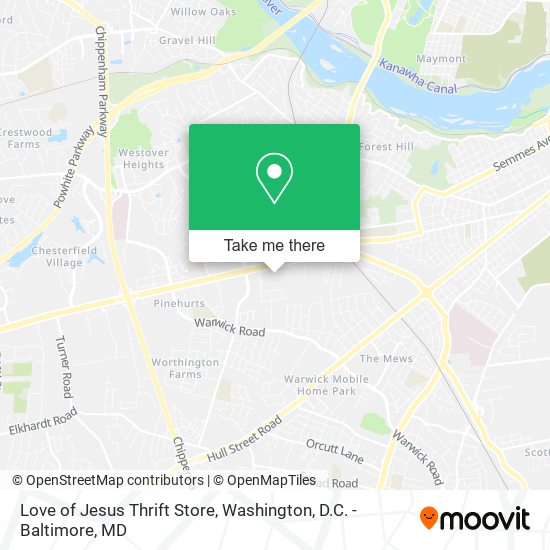 Love of Jesus Thrift Store map