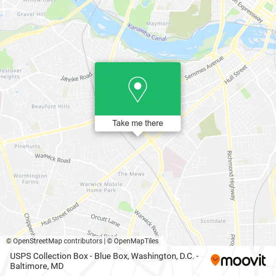 USPS Collection Box - Blue Box map