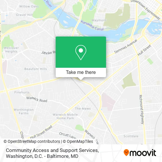 Community Access and Support Services map