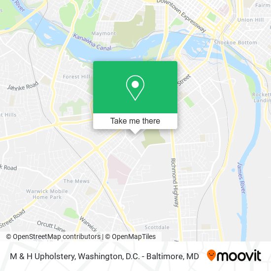 M & H Upholstery map