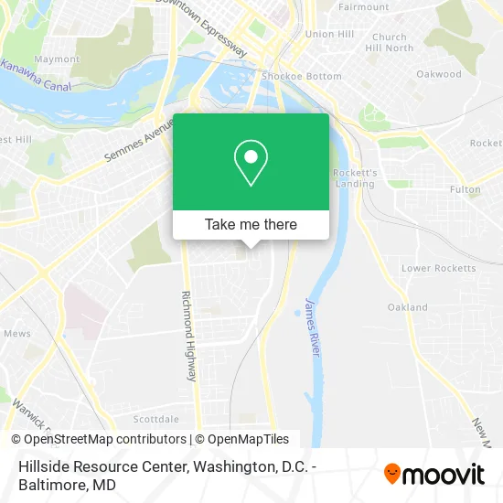Hillside Resource Center map