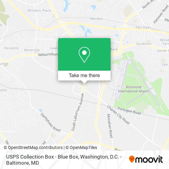 USPS Collection Box - Blue Box map