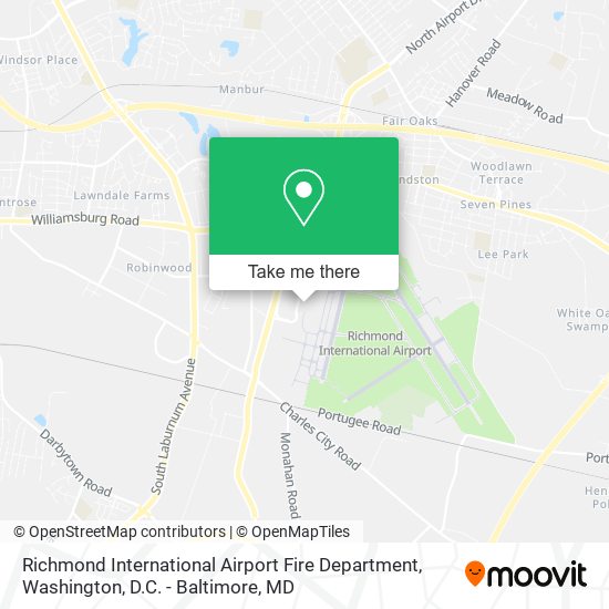Mapa de Richmond International Airport Fire Department