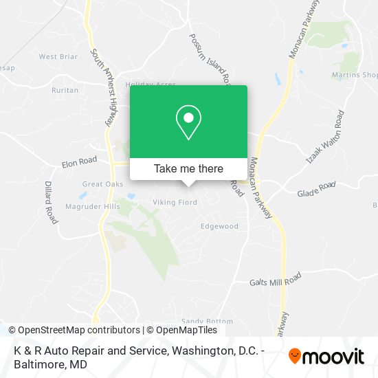 K & R Auto Repair and Service map