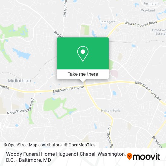 Mapa de Woody Funeral Home Huguenot Chapel
