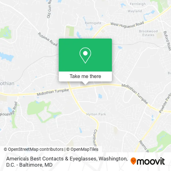 America's Best Contacts & Eyeglasses map