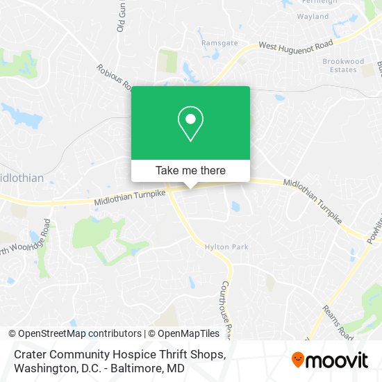 Crater Community Hospice Thrift Shops map