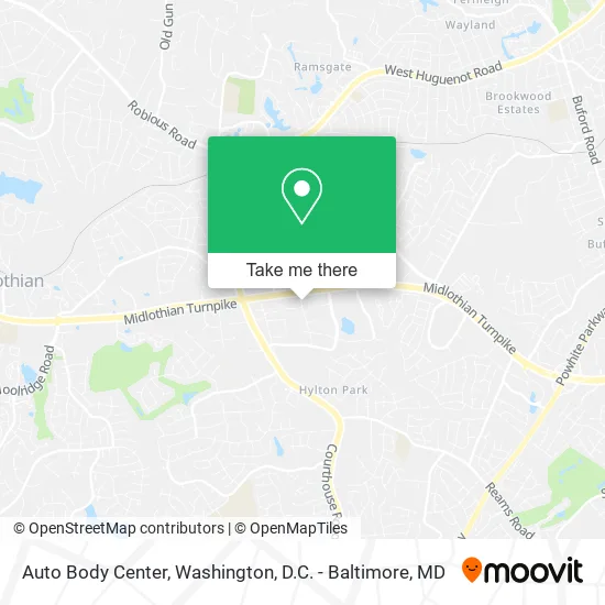 Auto Body Center map