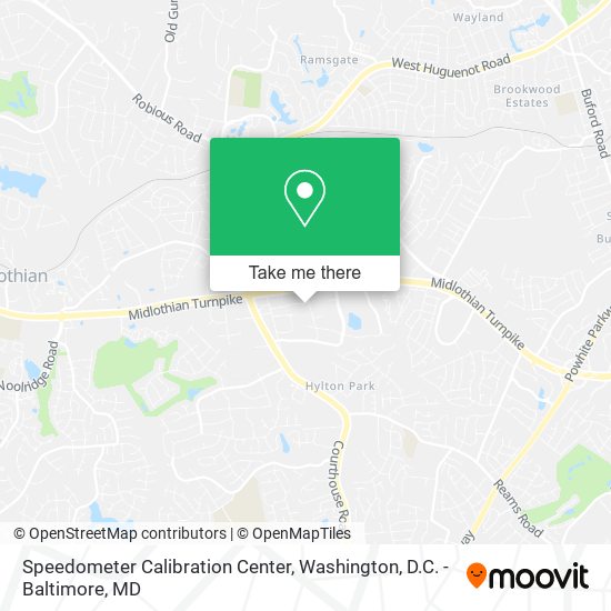 Speedometer Calibration Center map