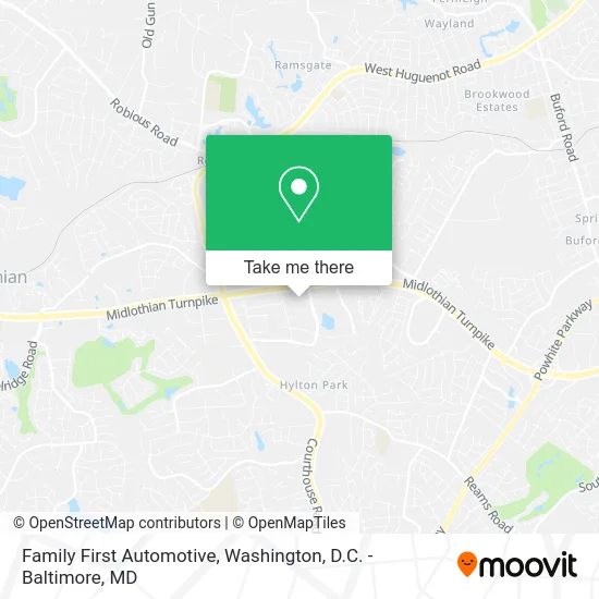 Family First Automotive map