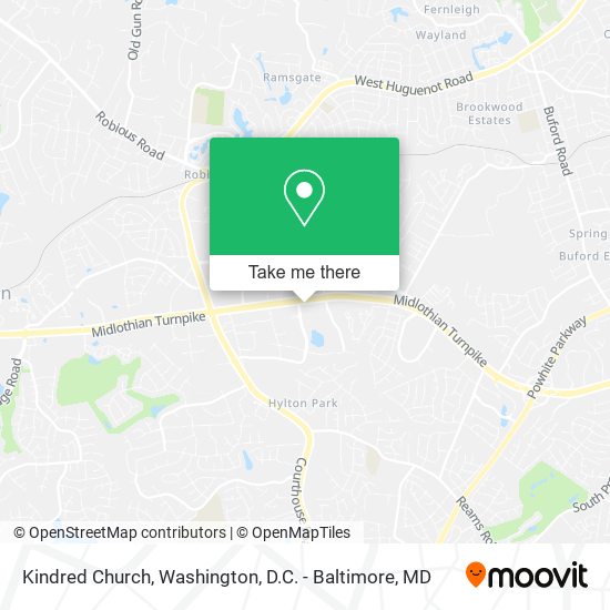 Kindred Church map