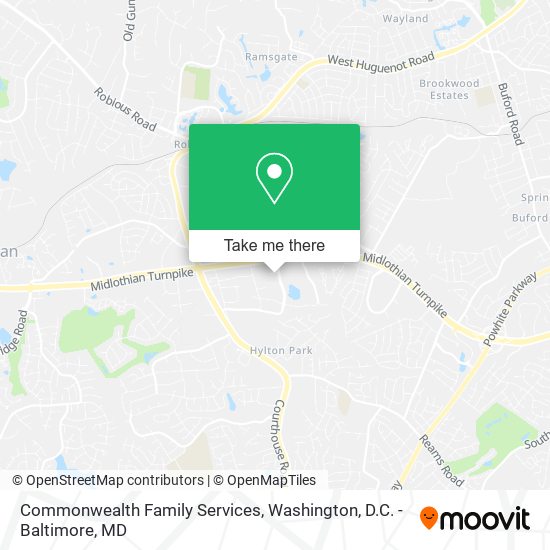 Commonwealth Family Services map