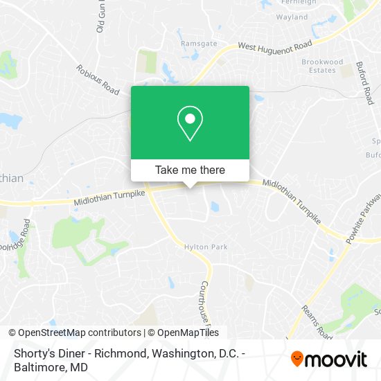 Shorty's Diner - Richmond map