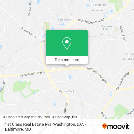 1st Class Real Estate Rva map