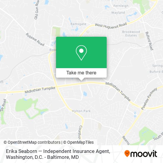 Mapa de Erika Seaborn — Independent Insurance Agent