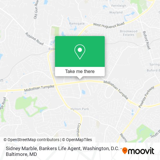 Sidney Marble, Bankers Life Agent map