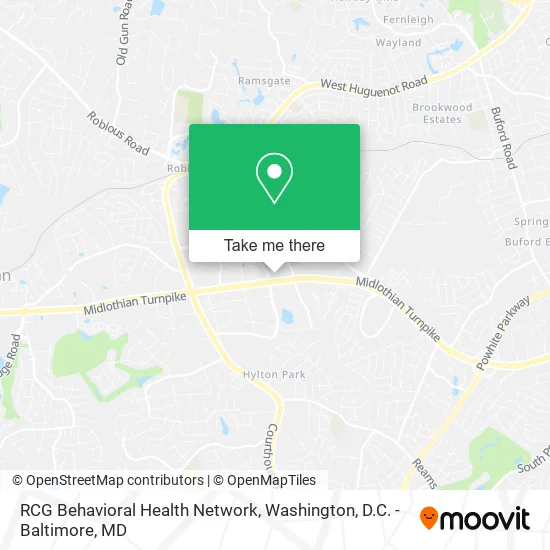 RCG Behavioral Health Network map