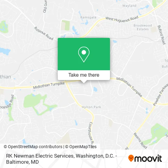 RK Newman Electric Services map