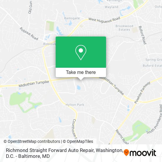 Mapa de Richmond Straight Forward Auto Repair