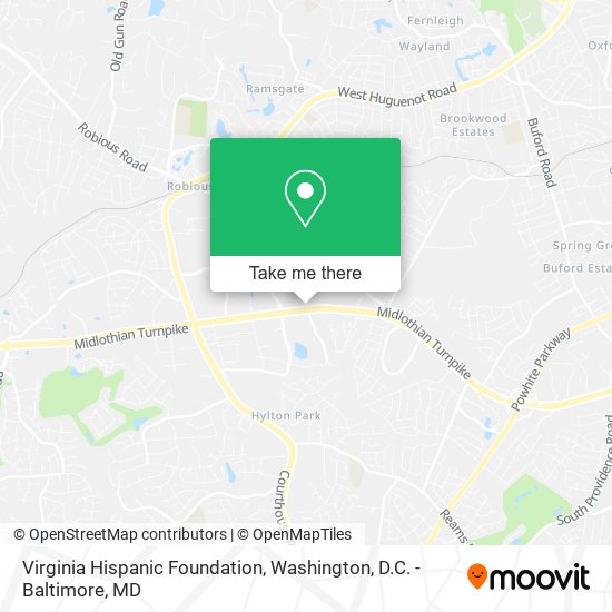 Virginia Hispanic Foundation map