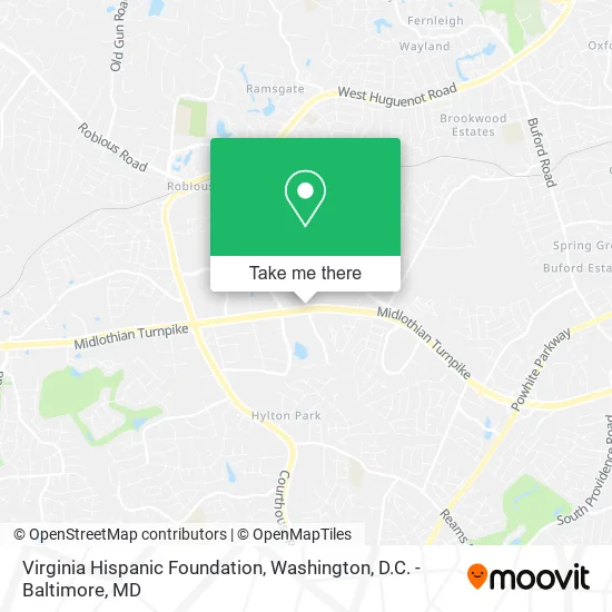 Virginia Hispanic Foundation map