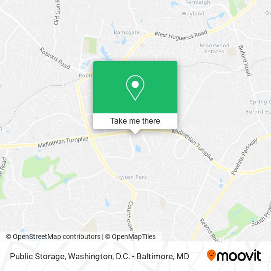 Public Storage map