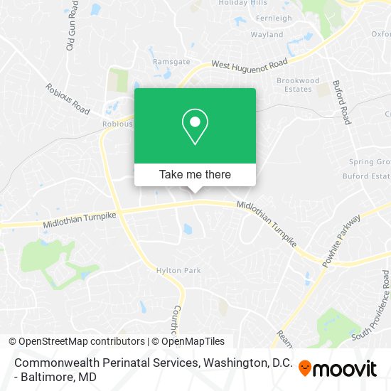 Mapa de Commonwealth Perinatal Services