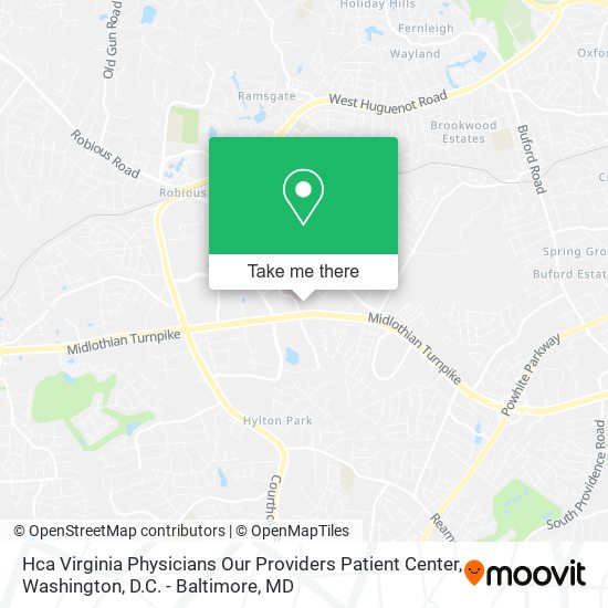 Mapa de Hca Virginia Physicians Our Providers Patient Center