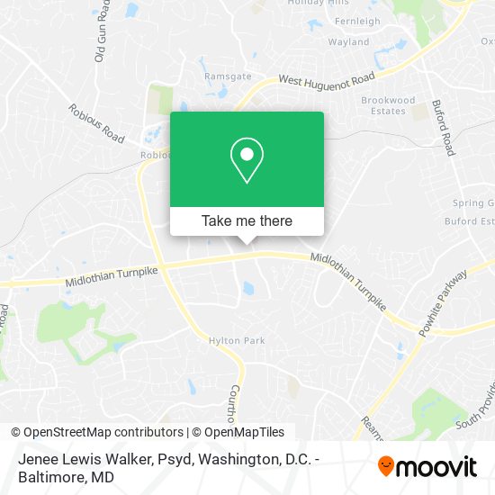 Jenee Lewis Walker, Psyd map