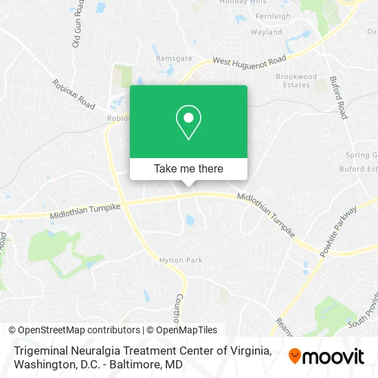 Trigeminal Neuralgia Treatment Center of Virginia map