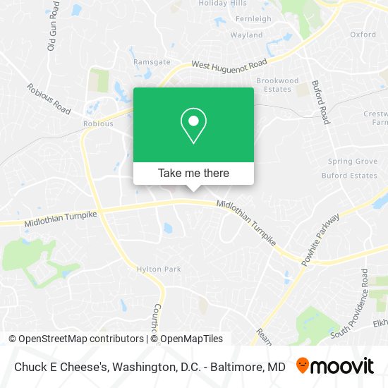 Chuck E Cheese's map
