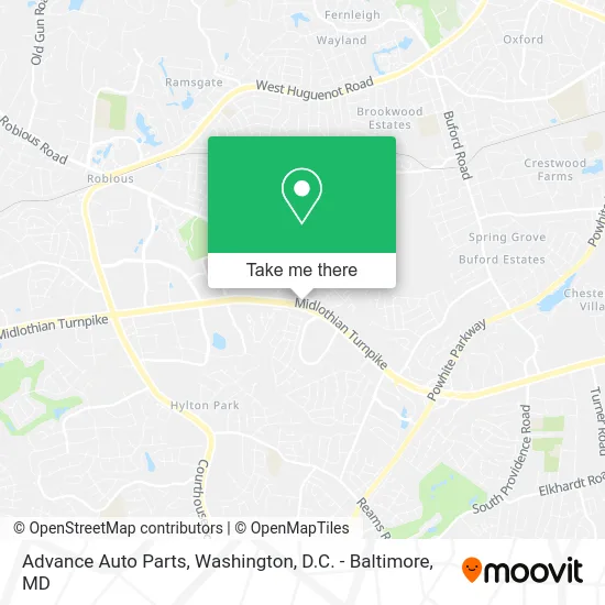 Advance Auto Parts map