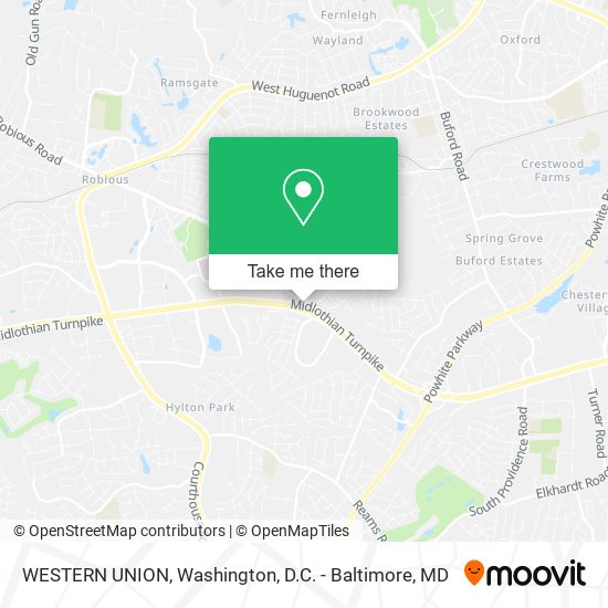 WESTERN UNION map