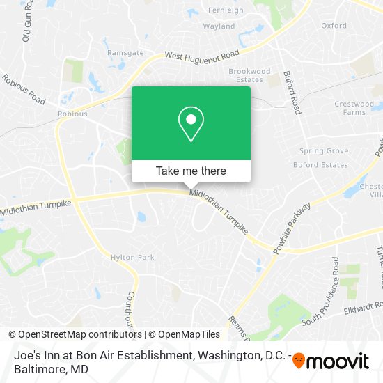 Joe's Inn at Bon Air Establishment map