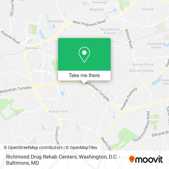 Richmond Drug Rehab Centers map